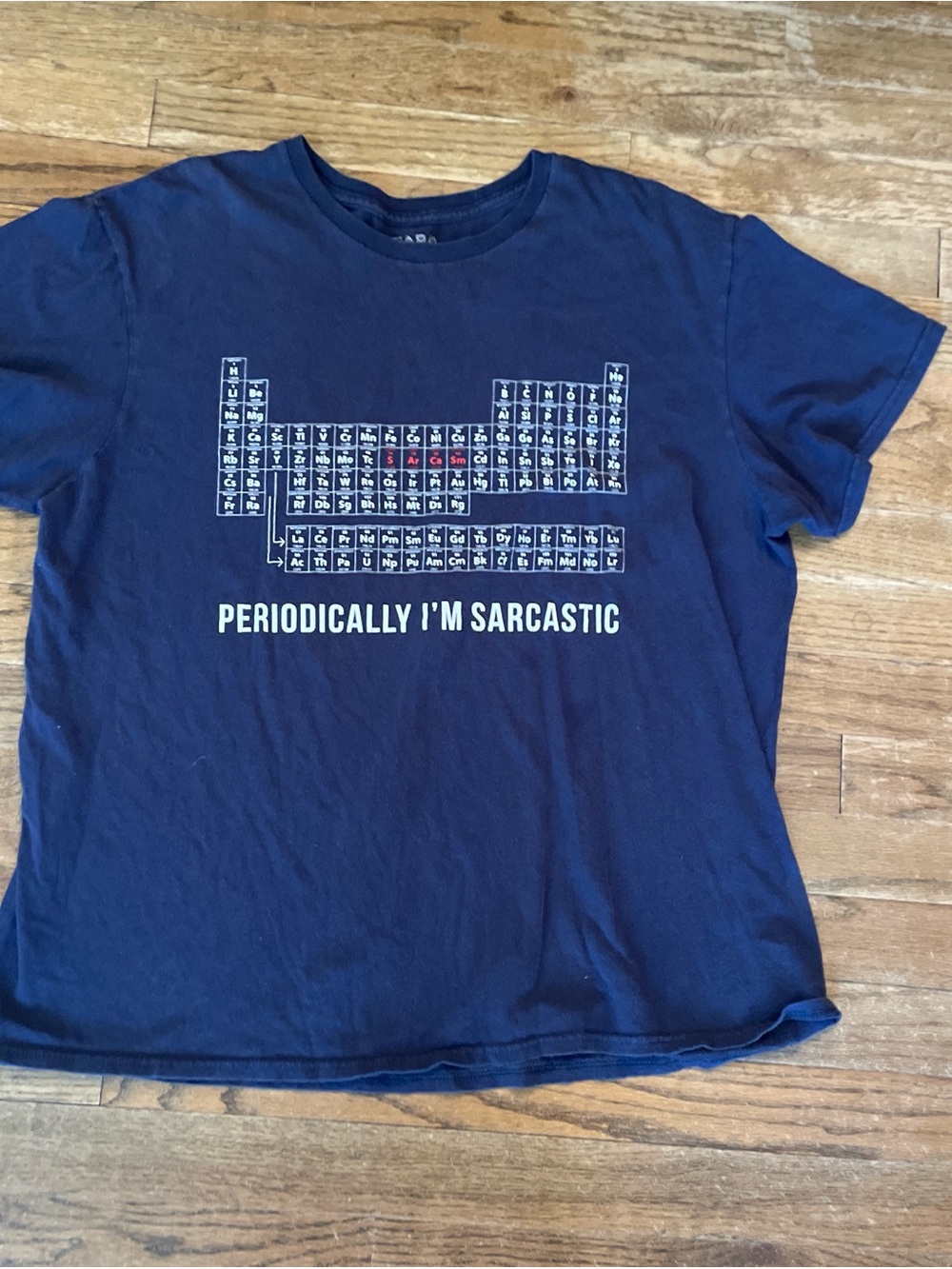 Periodic Table Graphic Tee - Navy with White Print - Picture 2 of 3